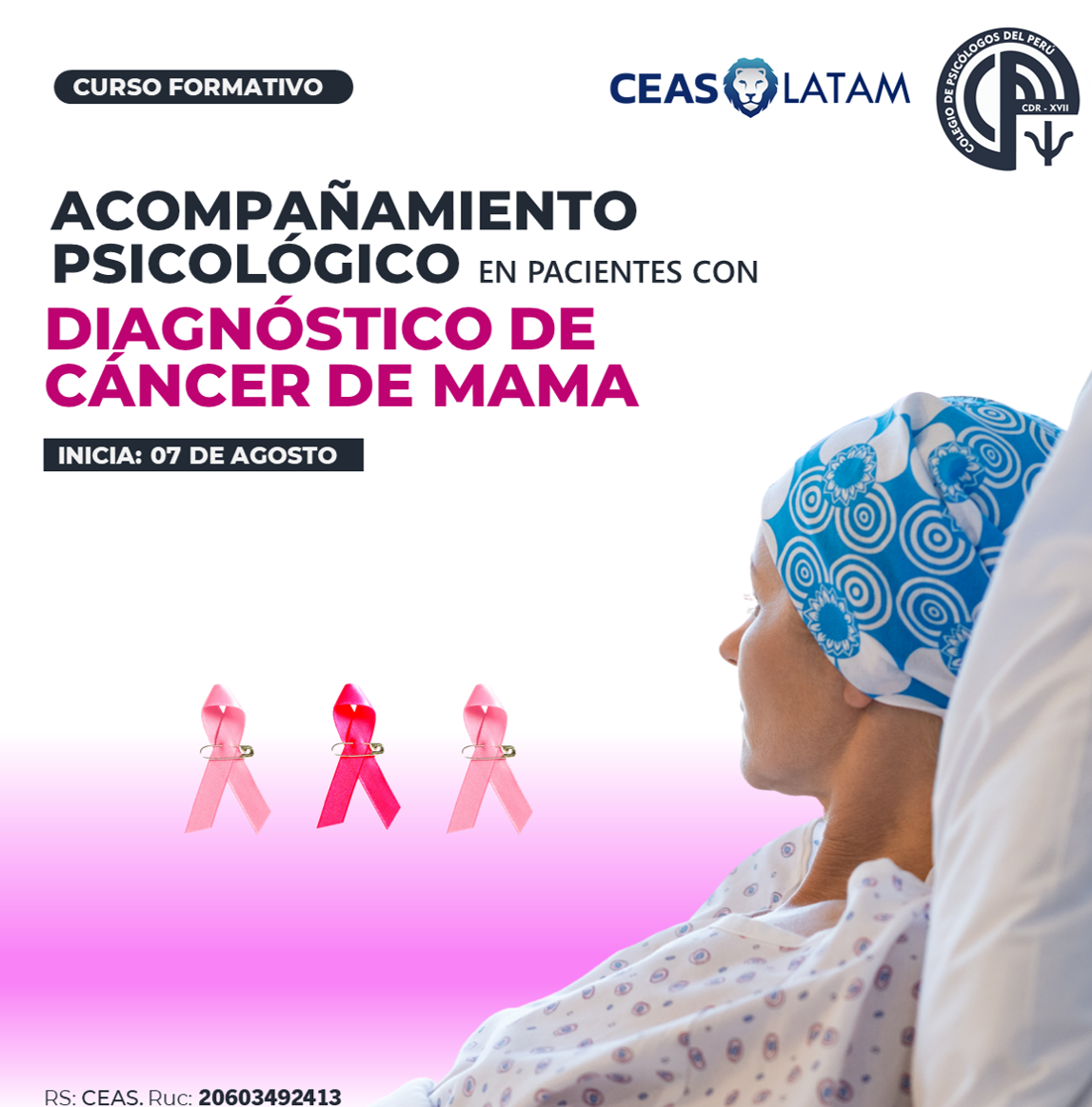 Course Image ACOMPAÑAMIENTO PSICOLÓGICO EN PACIENTES CON CÁNCER DE MAMA - PG