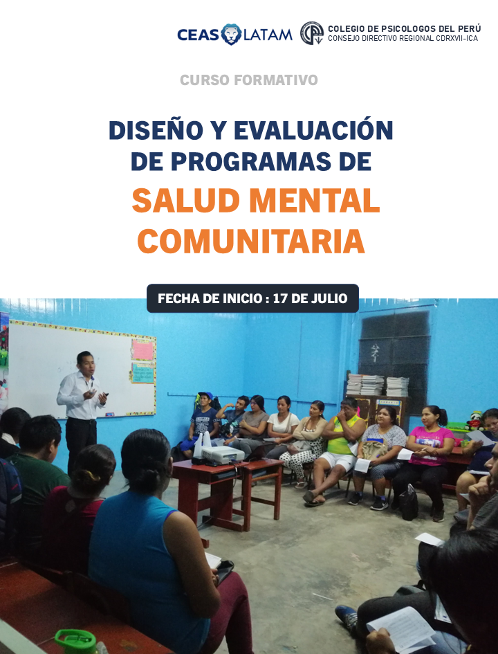 Course Image DISEÑO Y EVALUACIÓN DE PROGRAMAS DE SALUD MENTAL COMUNITARIA - BLACK